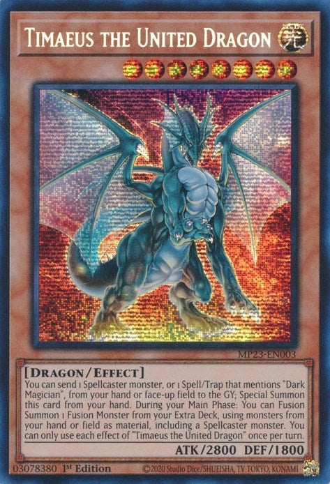 Image for Timaeus the United Dragon (25th Anniversary Tin: Dueling Heroes Mega Pack) (MP23-EN003) - YuGiOh