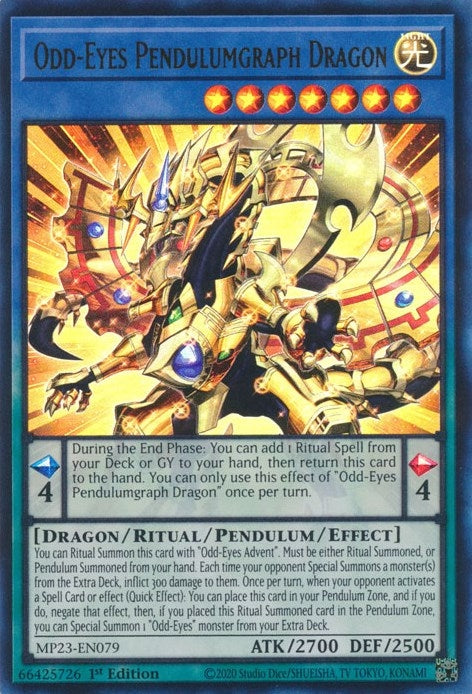 Image for Odd-Eyes Pendulumgraph Dragon (25th Anniversary Tin: Dueling Heroes Mega Pack) (MP23-EN079) - YuGiOh
