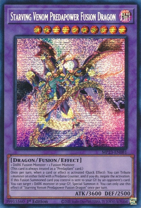Image for Starving Venom Predapower Fusion Dragon (25th Anniversary Tin: Dueling Heroes Mega Pack) (MP23-EN081) - YuGiOh