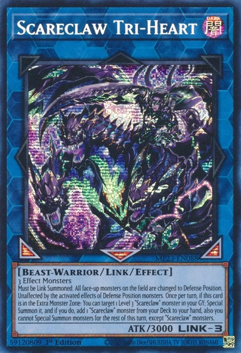 Image for Scareclaw Tri-Heart (25th Anniversary Tin: Dueling Heroes Mega Pack) (MP23-EN088) - YuGiOh