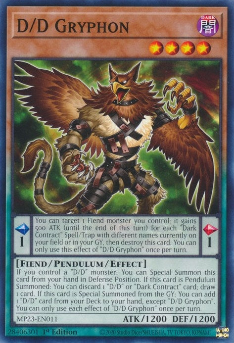 Image for D/D Gryphon (25th Anniversary Tin: Dueling Heroes Mega Pack) (MP23-EN011) - YuGiOh