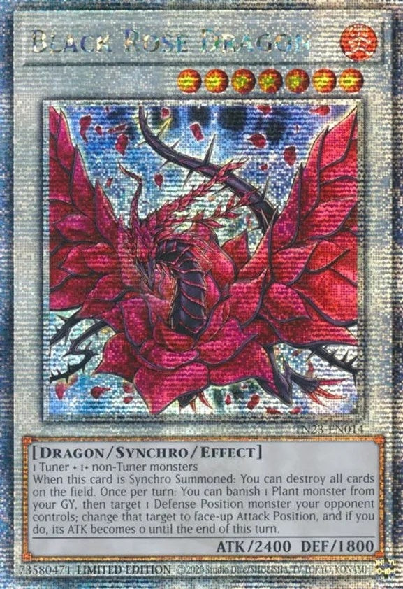 Image for Black Rose Dragon (Quarter Century Secret Rare) (25th Anniversary Tin: Dueling Heroes) (TN23-EN014) - YuGiOh