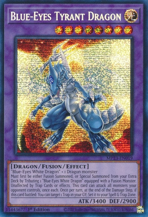 Image for Blue-Eyes Tyrant Dragon (25th Anniversary Tin: Dueling Heroes Mega Pack) (MP23-EN019) - YuGiOh