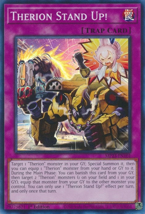 Image for Therion Stand Up! (25th Anniversary Tin: Dueling Heroes Mega Pack) (MP23-EN101) - YuGiOh
