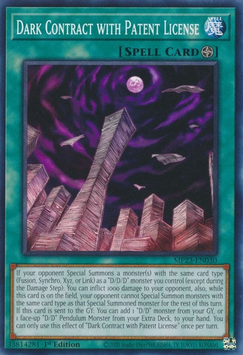 Image for Dark Contract with Patent License (25th Anniversary Tin: Dueling Heroes Mega Pack) (MP23-EN030) - YuGiOh