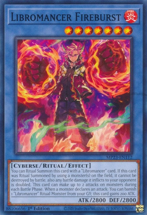 Image for Libromancer Fireburst (25th Anniversary Tin: Dueling Heroes Mega Pack) (MP23-EN112) - YuGiOh