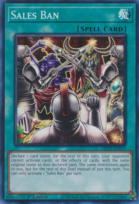 Image for Sales Ban (25th Anniversary Tin: Dueling Heroes Mega Pack) (MP23-EN035) - YuGiOh