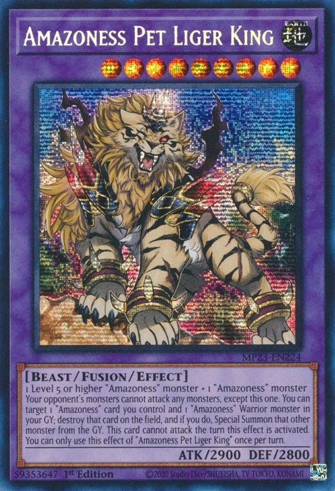 Image for Amazoness Pet Liger King (25th Anniversary Tin: Dueling Heroes Mega Pack) (MP23-EN224) - YuGiOh