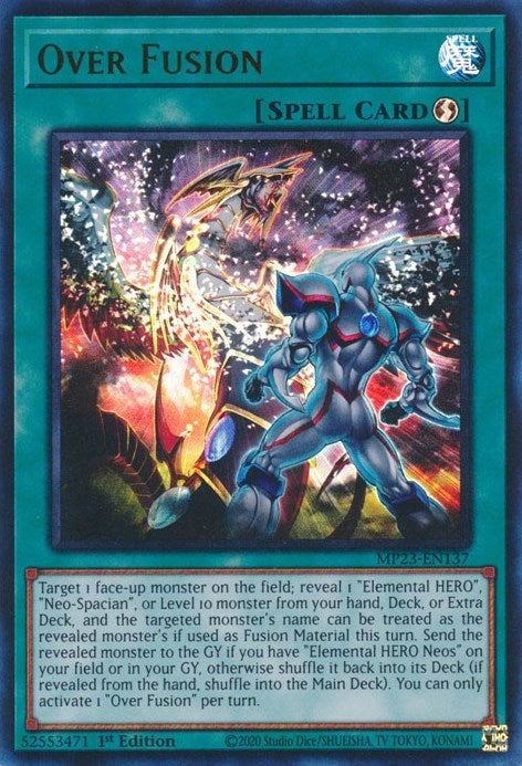 Image for Over Fusion (25th Anniversary Tin: Dueling Heroes Mega Pack) (MP23-EN137) - YuGiOh