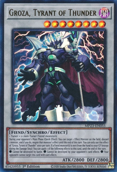 Image for Groza, Tyrant of Thunder (25th Anniversary Tin: Dueling Heroes Mega Pack) (MP23-EN055) - YuGiOh