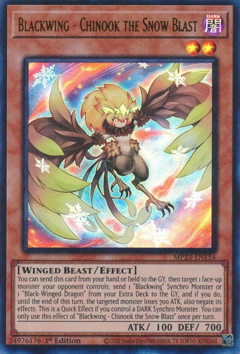 Image for Blackwing - Chinook the Snow Blast (25th Anniversary Tin: Dueling Heroes Mega Pack) (MP23-EN154) - YuGiOh