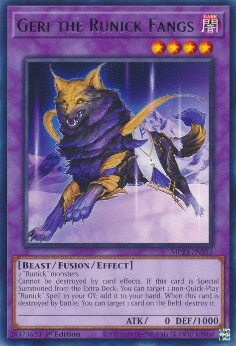 Image for Geri the Runick Fangs (25th Anniversary Tin: Dueling Heroes Mega Pack) (MP23-EN251) - YuGiOh