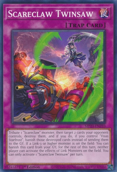 Image for Scareclaw Twinsaw (25th Anniversary Tin: Dueling Heroes Mega Pack) (MP23-EN210) - YuGiOh