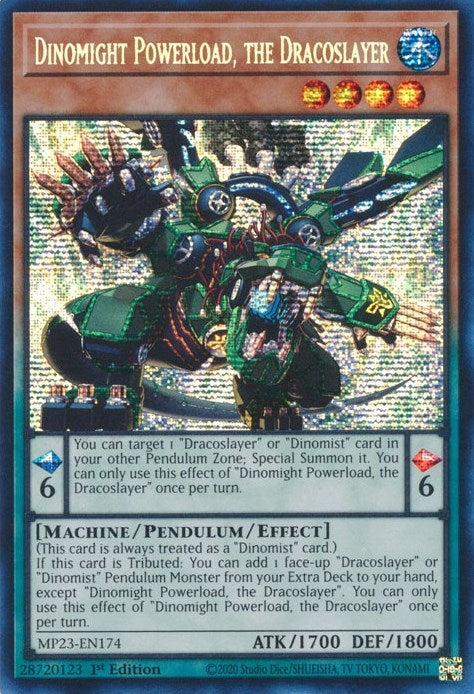 Image for Dinomight Powerload, the Dracoslayer (25th Anniversary Tin: Dueling Heroes Mega Pack) (MP23-EN174) - YuGiOh