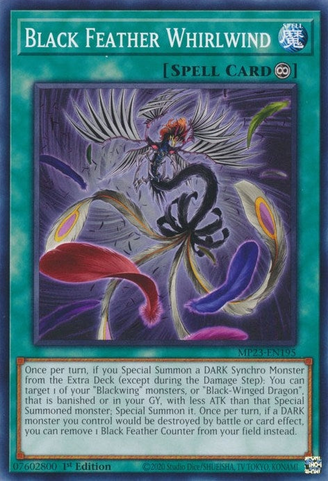 Image for Black Feather Whirlwind (25th Anniversary Tin: Dueling Heroes Mega Pack) (MP23-EN195) - YuGiOh