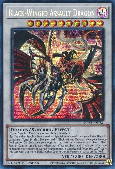 Image for Black-Winged Assault Dragon (25th Anniversary Tin: Dueling Heroes Mega Pack) (MP23-EN187) - YuGiOh