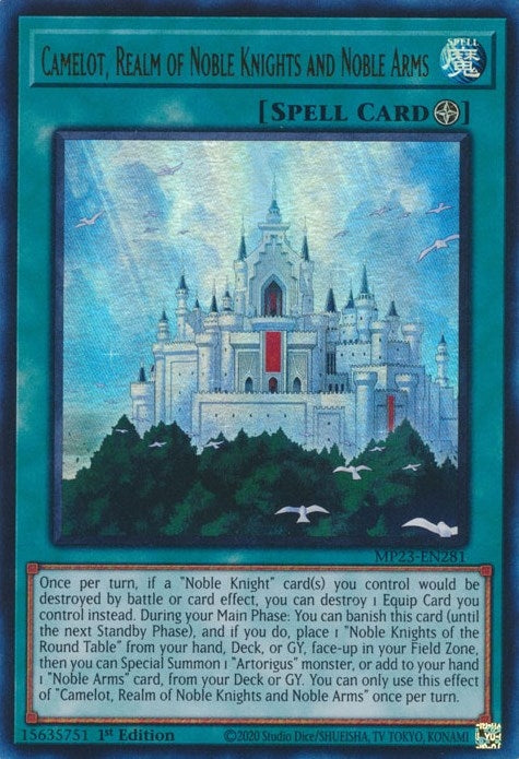 Image for Camelot, Realm of Noble Knights and Noble Arms (25th Anniversary Tin: Dueling Heroes Mega Pack) (MP23-EN281) - YuGiOh