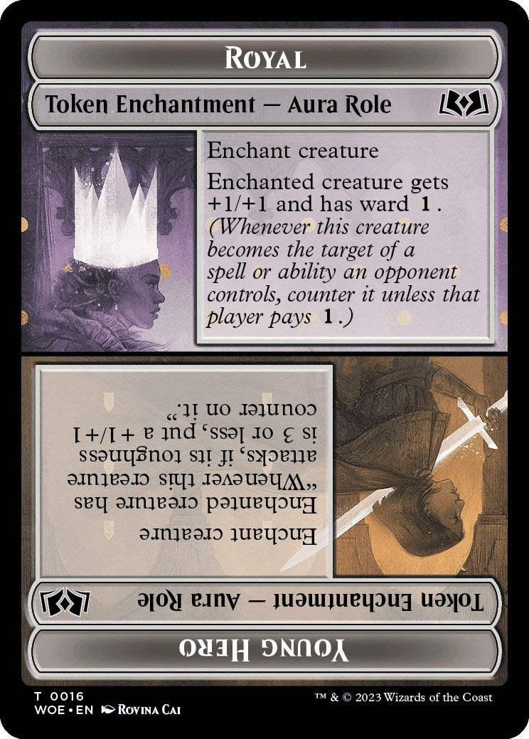 Image for Royal Role / Young Hero Role Token (Wilds of Eldraine) (16) - Magic: The Gathering