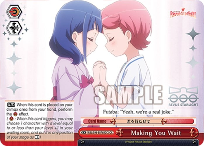 Image for Making You Wait (SCC) (Revue Starlight The Movie) (RSL/S98-E076SCC SCC) - Weiss Schwarz