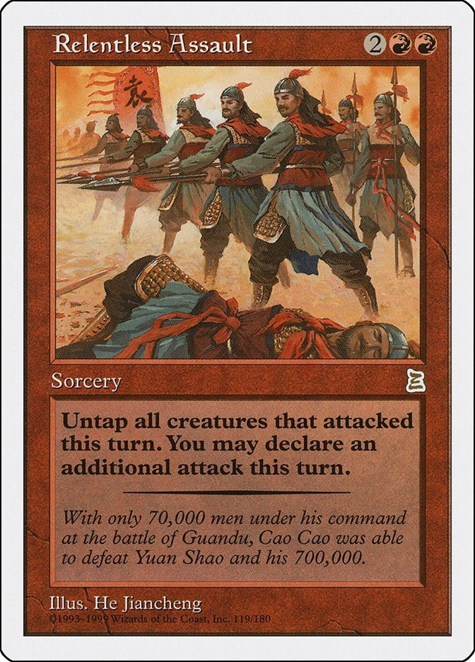 Image for Relentless Assault (Portal Three Kingdoms) (119) - Magic: The Gathering