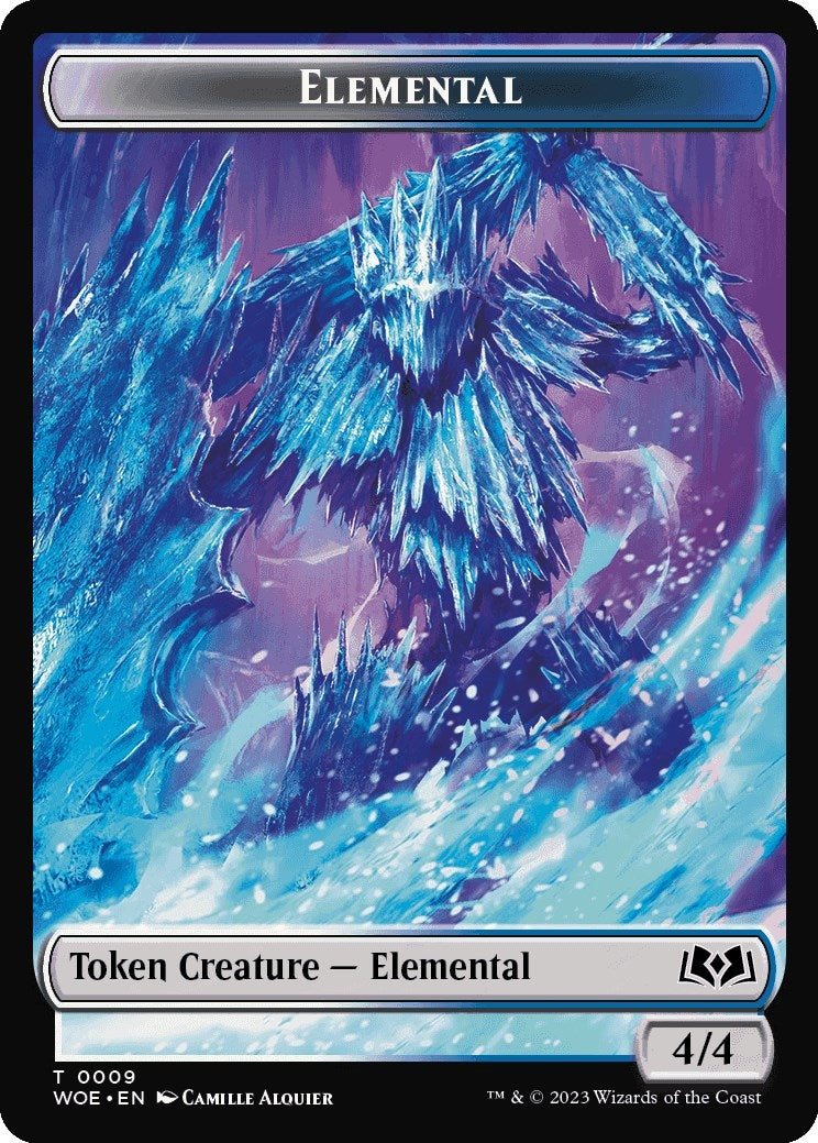 Image for Elemental // Food (0012) Double-Sided Token (Wilds of Eldraine) (9 // 12) - Magic: The Gathering