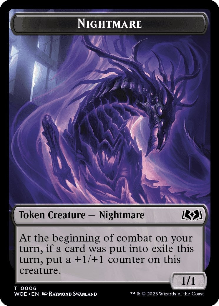 Image for Nightmare // Food (0010) Double-Sided Token (Wilds of Eldraine) (6 // 10) - Magic: The Gathering