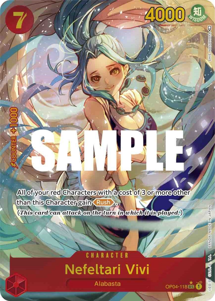 Image for Nefeltari Vivi (118) (Alternate Art) (Kingdoms of Intrigue) (OP04-118) - One Piece Card Game