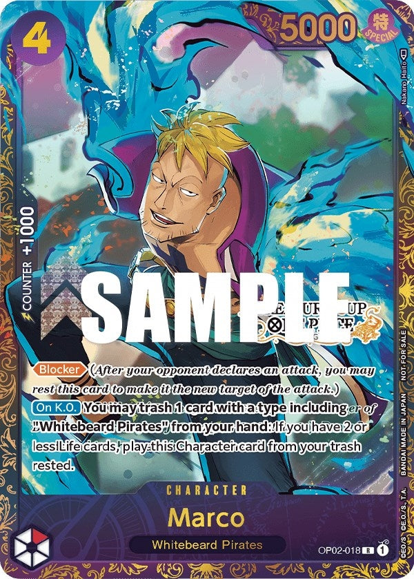 Image for Marco (Treasure Cup) (One Piece Promotion Cards) (OP02-018) - One Piece Card Game