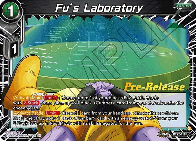 Image for Fu's Laboratory (Critical Blow Pre-Release Cards) (BT22-118) - Dragon Ball Super: Masters
