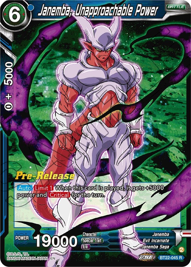 Image for Janemba, Unapproachable Power (Critical Blow Pre-Release Cards) (BT22-045) - Dragon Ball Super: Masters
