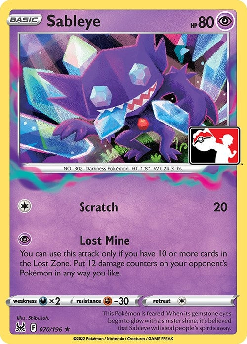 Image for Sableye (Prize Pack Series Cards) (070/196) - Pokemon