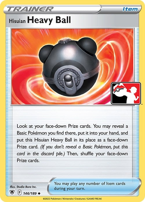 Image for Hisuian Heavy Ball (Prize Pack Series Cards) (146/189) - Pokemon