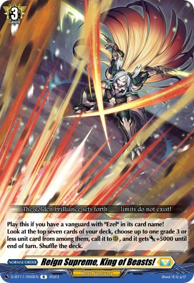 Image for Reign Supreme, King of Beasts! (D-BT11: Clash of the Heroes) (D-BT11/050EN) - Cardfight Vanguard