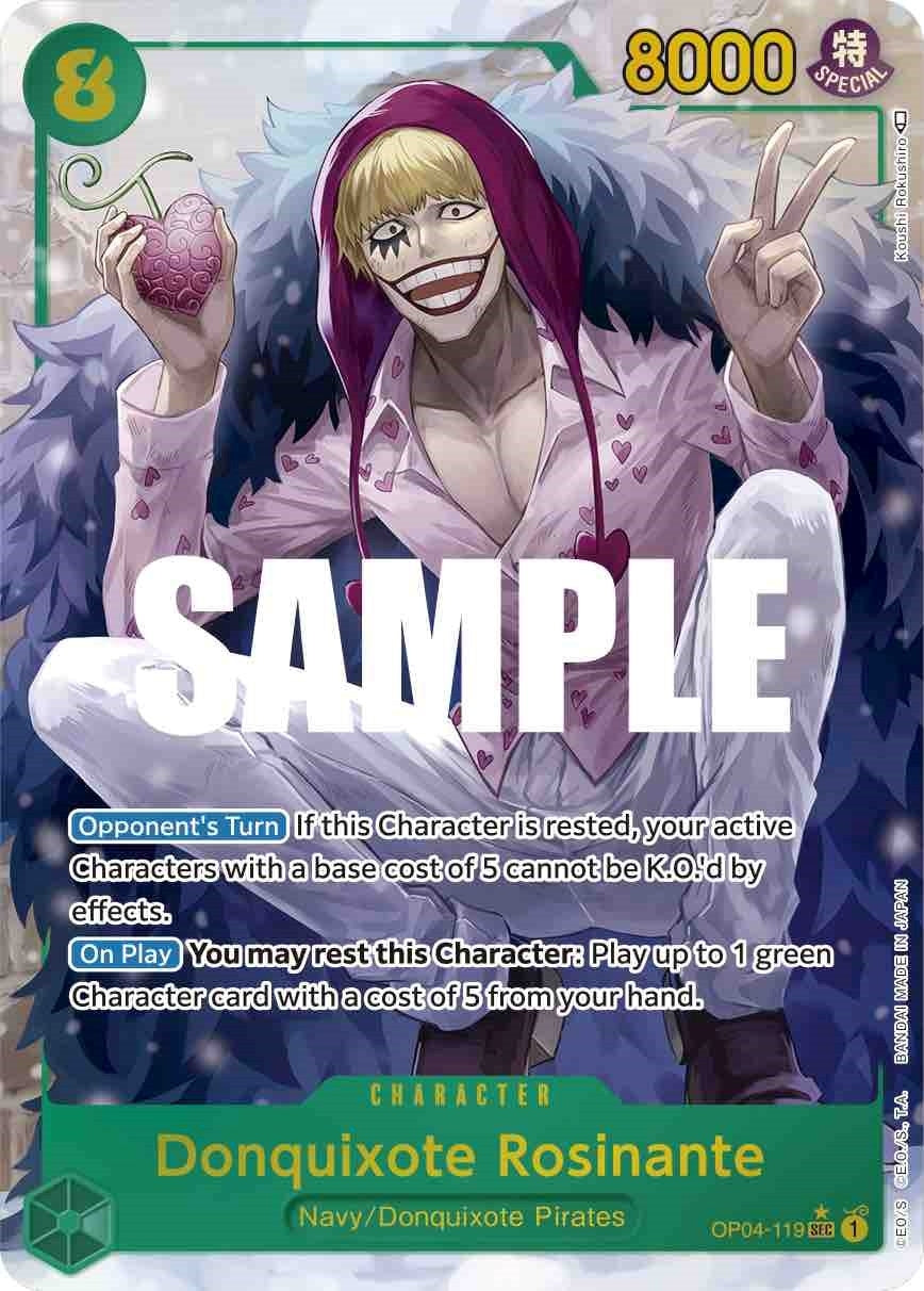 Image for Donquixote Rosinante (Alternate Art) (Kingdoms of Intrigue) (OP04-119) - One Piece Card Game