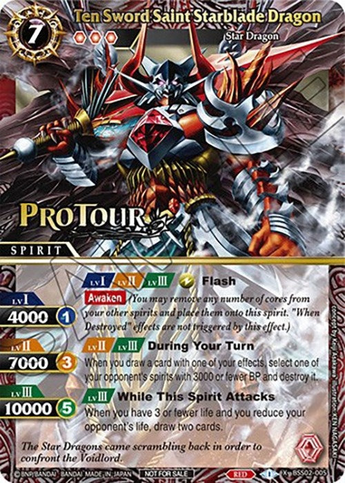 Image for Ten Sword Saint Starblade Dragon (X Rare Special Pack Vol. 2) (Battle Spirits Saga Promo Cards) (BSS02-005) - Battle Spirits Saga