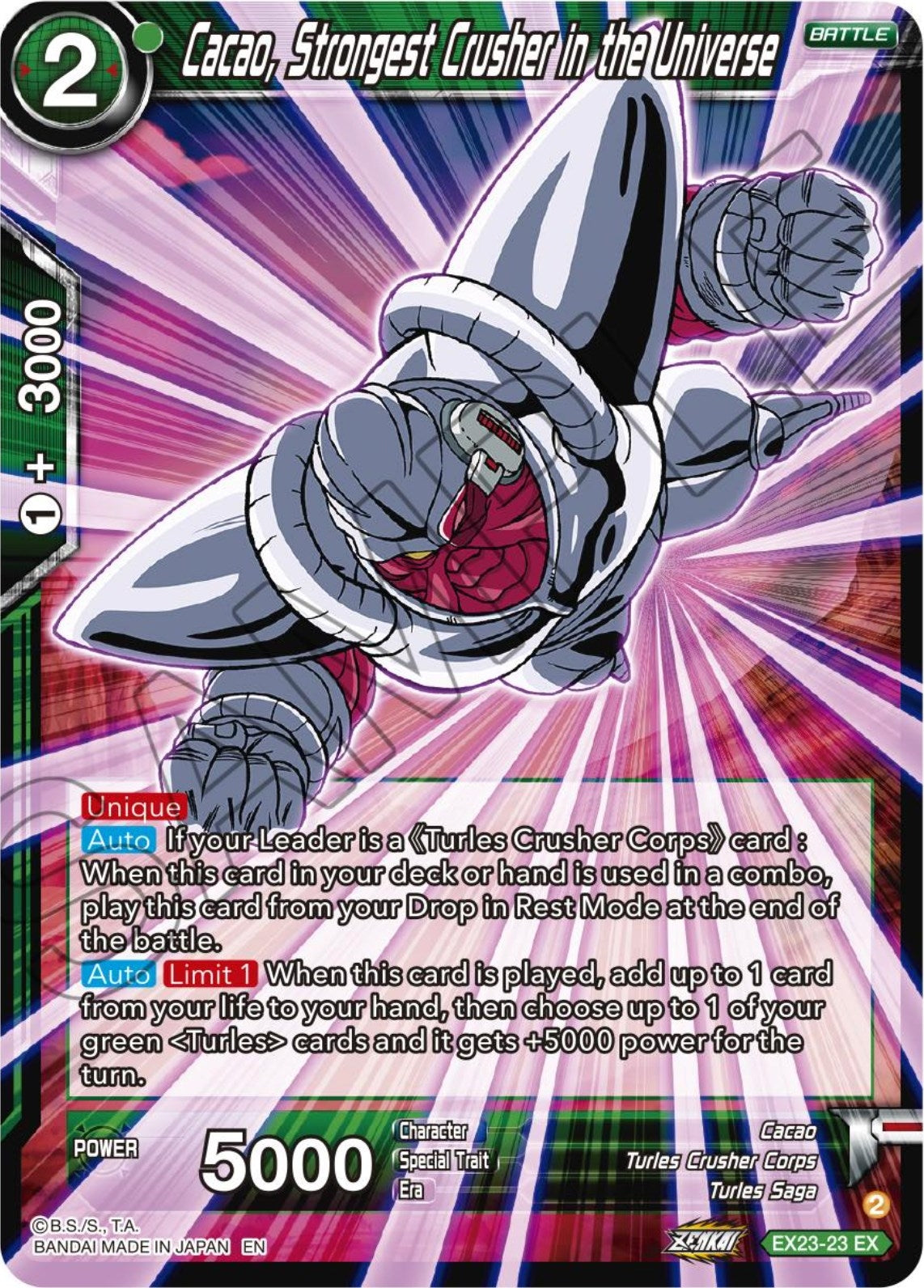 Image for Cacao, Strongest Crusher in the Universe (Expansion Deck Box Set 23: Premium Anniversary Box 2023) (EX23-23) - Dragon Ball Super: Masters
