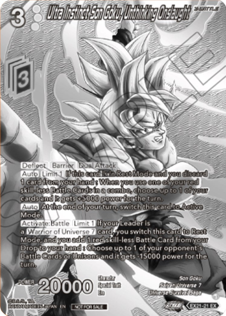 Image for Ultra Instinct Son Goku, Unthinking Onslaught (2023 Offline Regionals Silver Print) (Promotion Cards) (EX21-21) - Dragon Ball Super: Masters