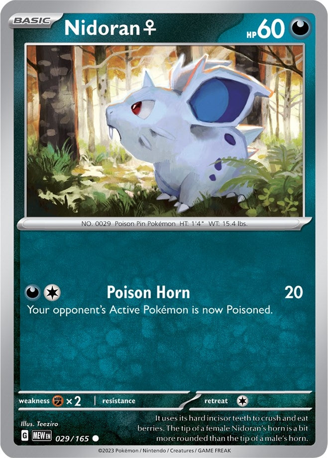 Image for Nidoran F (SV: Scarlet & Violet 151) (029/165) - Pokemon