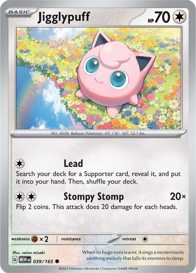 Image for Jigglypuff (SV: Scarlet & Violet 151) (039/165) - Pokemon