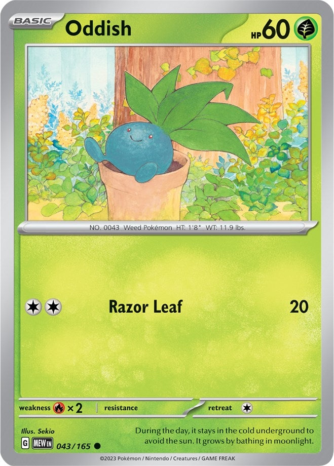 Image for Oddish (SV: Scarlet & Violet 151) (043/165) - Pokemon