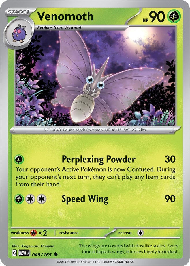 Image for Venomoth (SV: Scarlet & Violet 151) (049/165) - Pokemon
