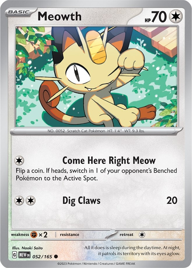 Image for Meowth (SV: Scarlet & Violet 151) (052/165) - Pokemon