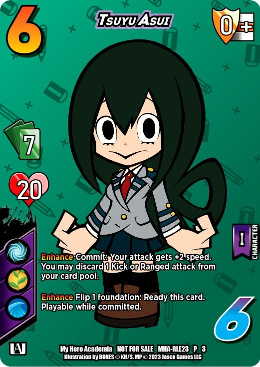 Image for Tsuyu Asui (Regional License Exam 2023) (UniVersus: My Hero Academia Promo Cards) (MHA-RLE23 P 3) - UniVersus