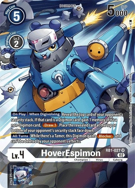 HoverEspimon (Textured Alternate Art) (RB1-027 SR) (RB-01)