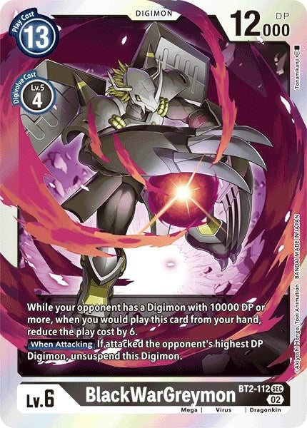 BlackWarGreymon (Resurgence Booster Reprint) (BT2-112 SEC) (RB-01)