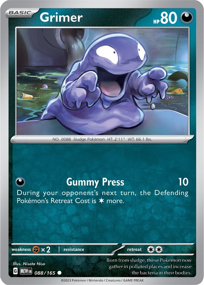 Image for Grimer (SV: Scarlet & Violet 151) (088/165) - Pokemon