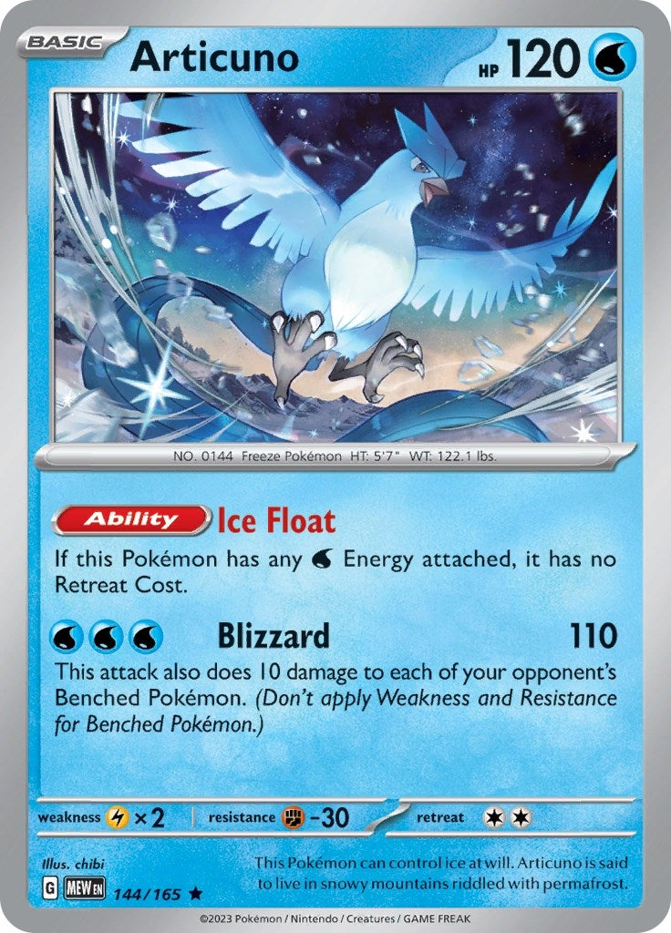 Image for Articuno (SV: Scarlet & Violet 151) (144/165) - Pokemon