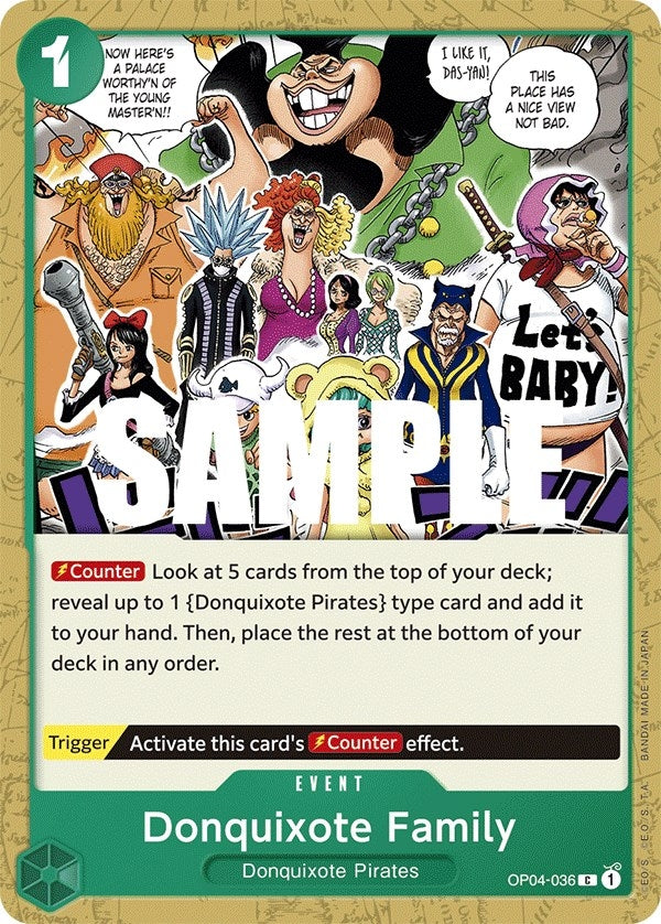 Image for Donquixote Family (Kingdoms of Intrigue) (OP04-036) - One Piece Card Game