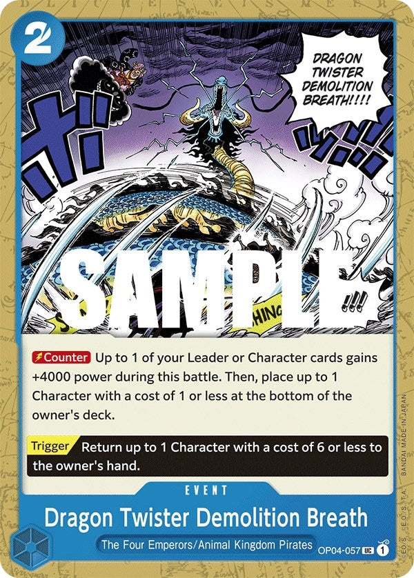 Image for Dragon Twister Demolition Breath (Kingdoms of Intrigue) (OP04-057) - One Piece Card Game
