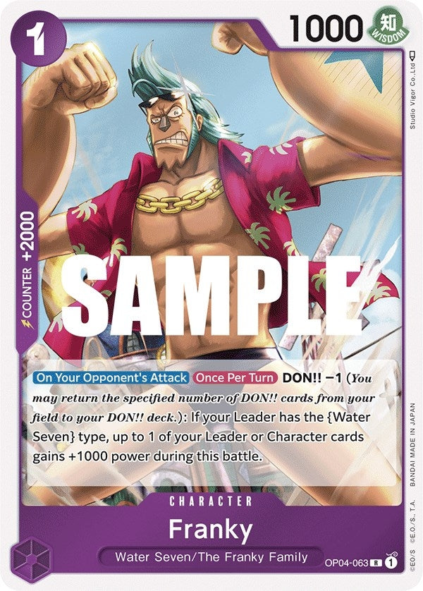 Image for Franky (Kingdoms of Intrigue) (OP04-063) - One Piece Card Game